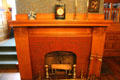 Fireplace in central hall of James A. Garfield home. Mentor, OH.