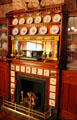 Fireplace in dining room of James A. Garfield home. Mentor, OH