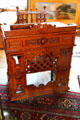 Ornate front of Davenport-style desk in Garfield Presidential Library at Garfield home. Mentor, OH.
