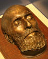 James A. Garfield bronze death mask by Auguste St. Gaudens at Garfield NHS. Mentor, OH.
