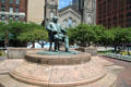 Tom L. Johnson Monument by Herman N. Matzen in Cleveland Public Square. Cleveland, OH.