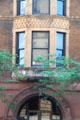 Bay window & entrance arch details of Burnham's Western Reserve Building. Cleveland, OH.