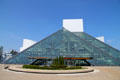 Glass pyramids of Rock & Roll Hall of Fame. Cleveland, OH.