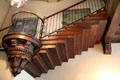 Cantilevered staircase in Bingham-Hanna Mansion. Cleveland, OH