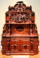 American sideboard carved with hunting scenes attrib. to Joseph Alexis Bailly at Cleveland Museum of Art. Cleveland, OH