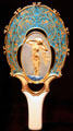 Gold, enamel & ivory hand mirror by Félix Bracquemond of France with inset figure by Auguste Rodin at Cleveland Museum of Art. Cleveland, OH