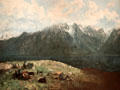Panoramic View of the Alps, Les Dents du Midi by Gustave Courbet at Cleveland Museum of Art. Cleveland, OH.