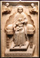 Byzantium ivory plaque of enthroned Mother of God from Constantinople at Cleveland Museum of Art. Cleveland, OH.