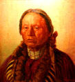 Portrait of Horse Chief Eagle-Ponca by Henry C. Balink at Woolaroc Museum. Bartlesville, OK.