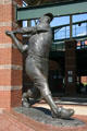 Mickey Mantle statue at Bricktown Ballpark. Oklahoma City, OK.