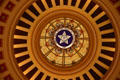 Oklahoma state seal on ceiling of dome of State Capitol. Oklahoma City, OK