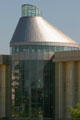 Glass tower of Oklahoma History Center. Oklahoma City, OK.