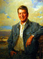Portrait of Ronald Reagan by Everett Raymond Kinstler at National Cowboy Museum. Oklahoma City, OK.