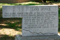 Marker for site of U.S. Land Office used in land run of 1889. Guthrie, OK.