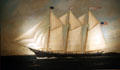 Painting of American Schooner Zacheus Sherman attrib. to William P. Stubbs at Columbia River Maritime Museum. Astoria, OR.
