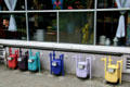 Colorful gas meters in Astoria. Astoria, OR.