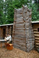 Wooden chimney at Fort Clatsop NHS replica. Astoria, OR