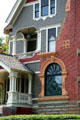 Facade details of Nunan House, Barber's pattern book design #143. Jacksonville, OR.