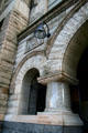 Richardsonian Romanesque arches of First Baptist Church. Portland, OR