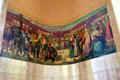 Mural of great wagon train migration at the Dalles by Frank H. Schwartz in Oregon State Capitol. Salem, OR.
