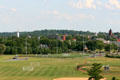 Culp's Hill & Gettysburg College seen from Oak Ridge at Gettysburg National Military Park. Gettysburg, PA.