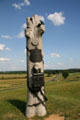 Pennsylvania 90th Infantry monument in shape of dead tree at Gettysburg National Military Park. Gettysburg, PA.