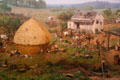 Gettysburg battle cyclorama scene of wounded at farm house. Gettysburg, PA