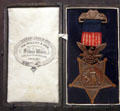 Medal of Honor won by Daniel Reigle at Cedar Creek in Gettysburg NPS Museum. Gettysburg, PA.