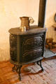 Cast iron stove in Shriver's Saloon at Shriver House Museum. Gettysburg, PA.