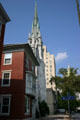 View up State Street with State Capitol & Grace Methodist Church. Harrisburg, PA.