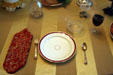 Buchanan's Presidential place setting in dining room at Wheatland. Lancaster, PA.