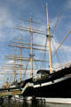 Masts of tall ship Moshulu. Philadelphia, PA.