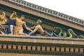 Devil & serpent detail of Philadelphia Museum of Art pediment. Philadelphia, PA.