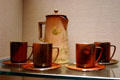 Coffee pot & cups by Rookwood Pottery of Cincinnati at Philadelphia Museum of Art. Philadelphia, PA.