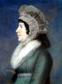 Portrait of Dolley Todd Madison by James Sharples Senior in National Portrait Gallery. Philadelphia, PA.