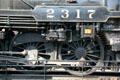 Drive wheels of Canadian Pacific steam locomotive 2317 at Steamtown. Scranton, PA.
