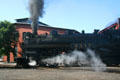 Steam & smoke of Canadian Pacific steam locomotive 2317 at Steamtown. Scranton, PA.