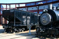 Lackawanna coal hopper 81178 of DL&W beside Saddle Tank steam locomotive #43 at Steamtown. Scranton, PA.
