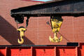 Steam powered wrecking crane hooks of CNJ #5 at Steamtown. Scranton, PA.