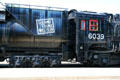 Grand Trunk Western 4-8-2 steam locomotive 6039 with tender at Steamtown. Scranton, PA.