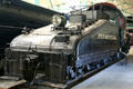 Sloped tender of steam locomotive PRR #94 at Railroad Museum of Pennsylvania. Strasburg, PA.