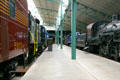 Rows of locomotives at Railroad Museum of Pennsylvania. Strasburg, PA.