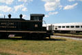 Maryland & Pennsylvania Diesel # 81 & stainless steel passenger cars at Railroad Museum of Pennsylvania. Strasburg, PA.