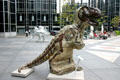 T-Rex street sculpture showing archaeologists working on dino fossils. Pittsburgh, PA.