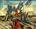 Harbor Mole painting by Lyonel Feininger at Carnegie Museum of Art. Pittsburgh, PA.