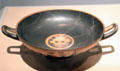 Greek black-figure earthenware cup at Carnegie Museum of Art. Pittsburgh, PA.