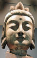 Chinese wooden head of Guanyin at Carnegie Museum of Art. Pittsburgh, PA.