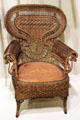 Rattan armchair by Heywood Brothers & Co. of MA at Carnegie Museum of Art. Pittsburgh, PA.