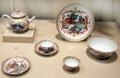 Chinese porcelain tea service with European scene at Carnegie Museum of Art. Pittsburgh, PA.