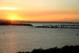 San Juan harbor channel at sunset. San Juan, PR.